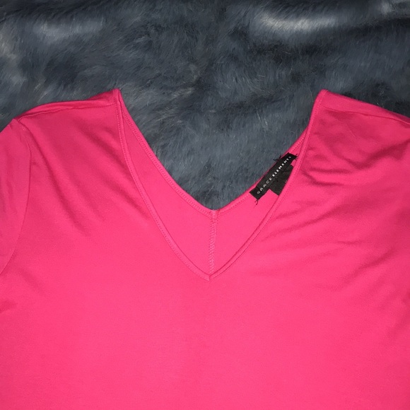 GRACE ELEMENTS SHORT SLEEVE FUSHIA TUNIC - Picture 4 of 5